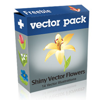 Exclusive Freebie Pack - Shiny Vector Flowers