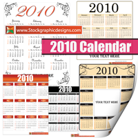 2010 Free Vector Calendar